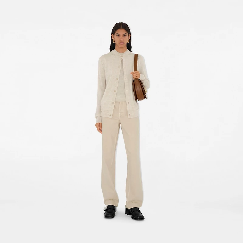 Wool Cardigan in Nutmeg - Women | Burberry® Official