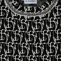 B Charm Wool Blend Dress in Black - Women, Nylon | Burberry® Official