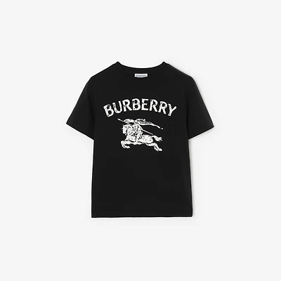 EKD Stretch Cotton T-shirt in Black | Burberry® Official