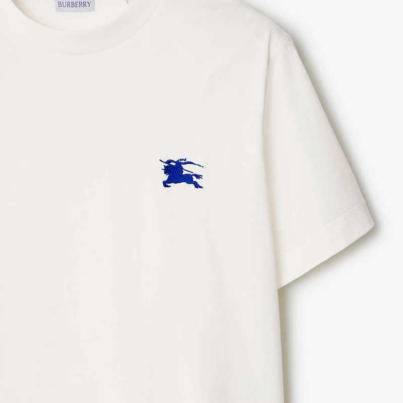 Cotton T-shirt in Salt white - Men | Burberry® Official