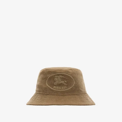 Knight Stamp Corduroy Bucket Hat in Sweep beige - Men | Burberry® Official