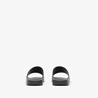 Check Slides in Lead grey - Men | Burberry® Official