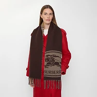 Reversible Knight Stamp Scarf in Vole | Burberry® Official