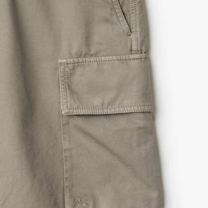 Cotton Cargo Shorts in Quill - Men | Burberry® Official