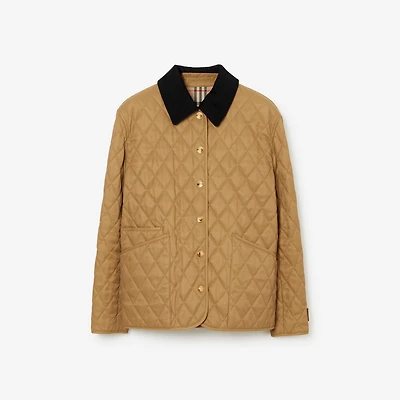 Quilted Barn Jacket in Camel - Women | Burberry® Official
