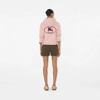 Knight Stamp Cotton Zip Hoodie in Bouquet - Women | Burberry® Official