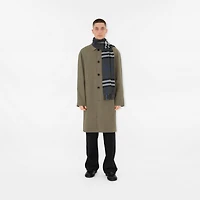 Check Cashmere Scarf in Dark charcoal | Burberry® Official