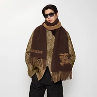 Reversible EKD Cashmere Scarf in Treacle brown | Burberry® Official