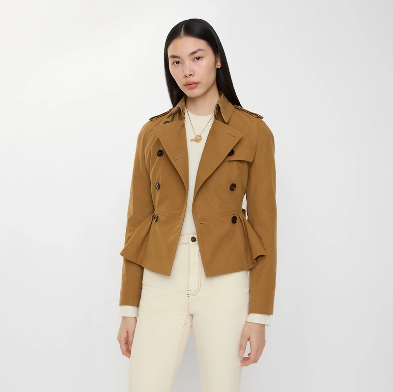 Cotton Isabella Trench Jacket in Teak brown - Women | Burberry® Official