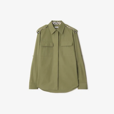 Cotton Poplin Shirt in Wreath - Women | Burberry® Official