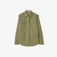 Cotton Poplin Shirt in Wreath - Women | Burberry® Official
