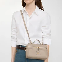 Bloomsbury Vanity Case in Mushroom beige/mallow pink - Women, Leather | Burberry® Official