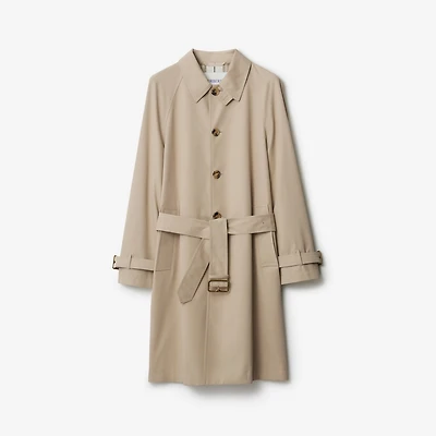 Long Gabardine Car Coat in Fossil - Men | Burberry® Official