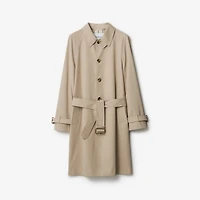 Long Gabardine Car Coat in Fossil - Men, Cotton | Burberry® Official
