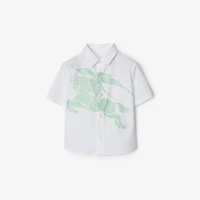 EKD Stretch Cotton Shirt in White/breeze | Burberry® Official