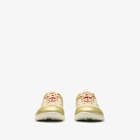 Check Matrix Sport Sneakers in Gold/clam beige - Men | Burberry® Official