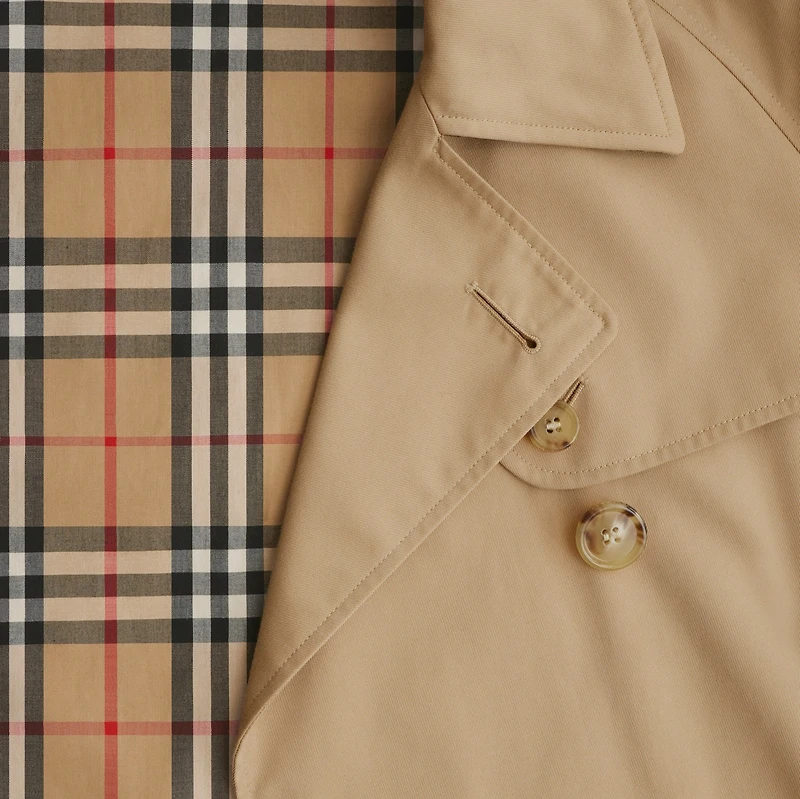 Cropped Gabardine Trench Jacket in Honey - Women