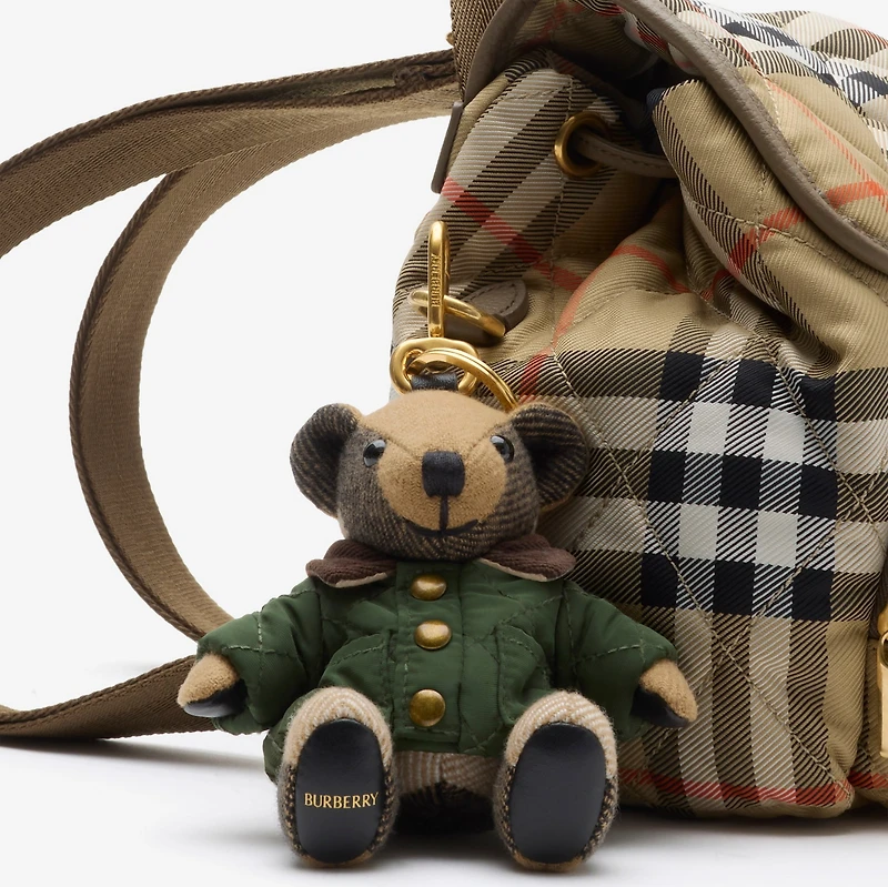 Thomas Bear Charm in Shale green - Women | Burberry® Official