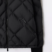 Check-stitch Nylon Doversgreen Puffer Jacket in Black - Men | Burberry® Official