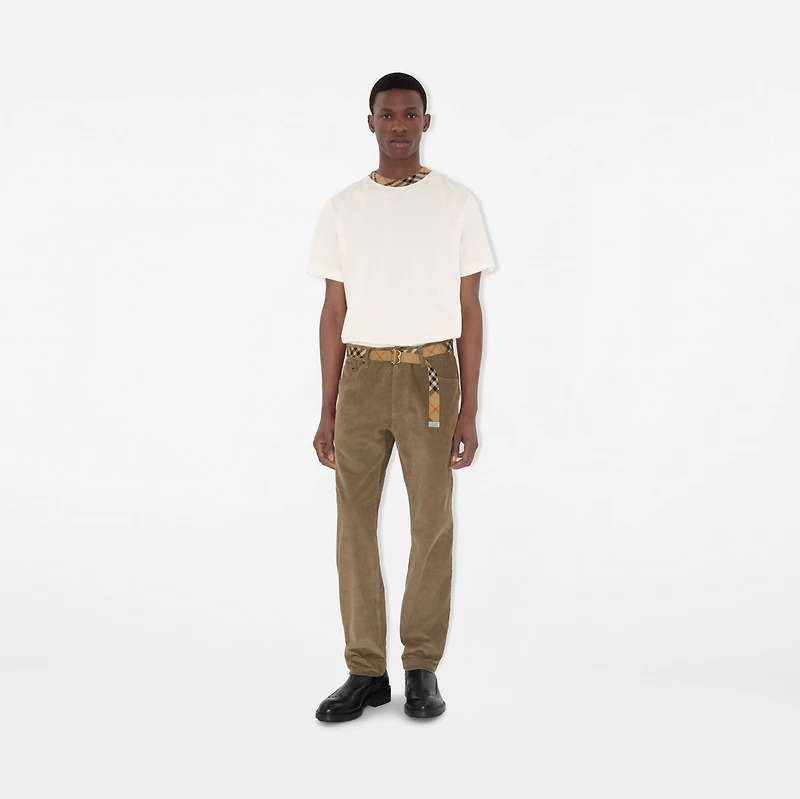 Corduroy Trousers in Puddle beige - Men, Cotton | Burberry® Official