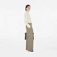 Wool Tailored Trousers in Olive drab - Women | Burberry® Official