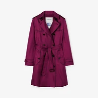 Long Silk Foxfield Trench Coat in Allium purple - Women | Burberry® Official
