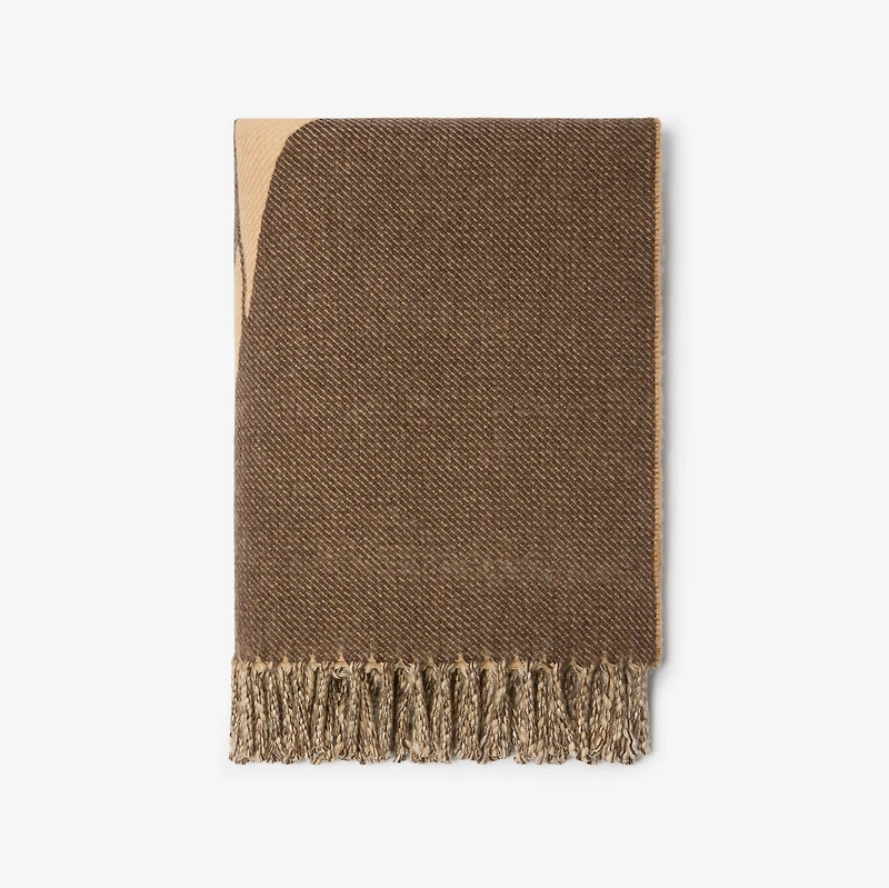 EKD Wool Cashmere Blanket in Treacle brown | Burberry® Official