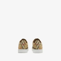 Check Set Sneakers in Sand beige - Women | Burberry® Official