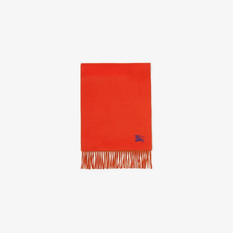Reversible Cashmere Scarf in Tomato/squash | Burberry® Official