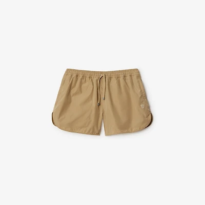 Nylon Cotton Shorts in Cracker - Women | Burberry® Official