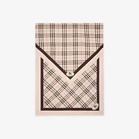 Check Knight Stamp Silk Scarf in Bow pink | Burberry® Official