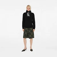 Check Label Cashmere Scarf in Black | Burberry® Official