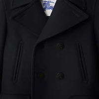 Wool Pea Coat in Navy - Men | Burberry® Official