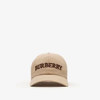 Logo Gabardine Baseball Cap in Flax beige - Men | Burberry® Official