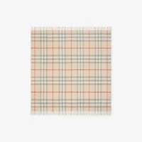 Check Wool Baby Blanket in Pale stone - Children | Burberry® Official