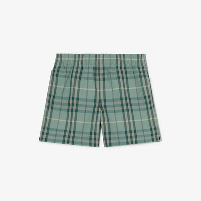 Check Swim Shorts in Gulf green | Burberry® Official