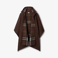 Cashmere Hooded Cape in Treacle brown | Burberry® Official