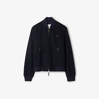 Cashmere Bomber Jacket in Navy - Men | Burberry® Official