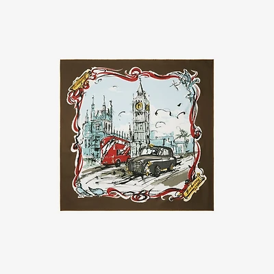 Westminster Silk Scarf in Mulch | Burberry® Official
