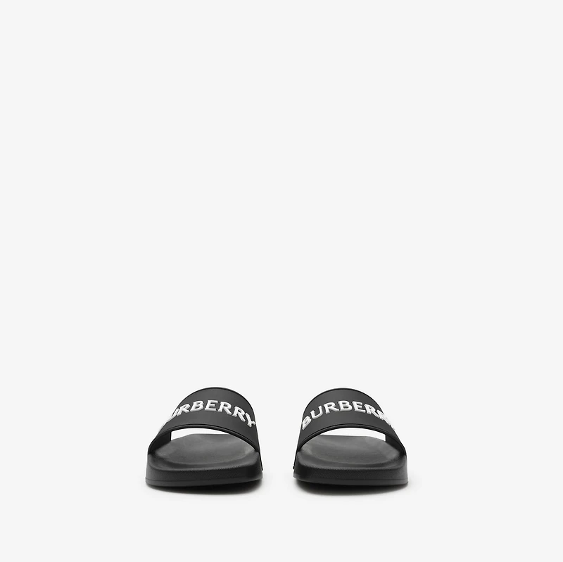 Logo Slides in Black/white - Women | Burberry® Official