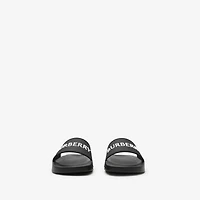 Logo Slides in Black/white - Women | Burberry® Official