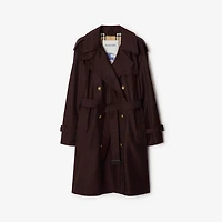 Mid-length Gabardine Castleford Trench Coat in Mahogany red - Women | Burberry® Official