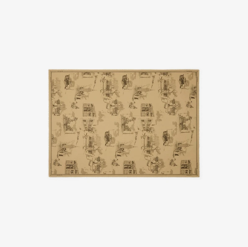 London Landmarks Wool Silk Scarf | Burberry® Official