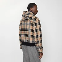 Reversible Wool Hooded Jacket in Black - Men | Burberry® Official