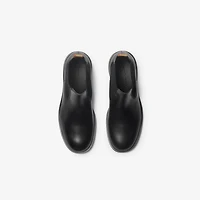 Leather Rogue Chelsea Boots in Black - Men | Burberry® Official