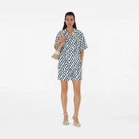 Regular Fit Knot Silk Shirt in Pool - Women | Burberry® Official