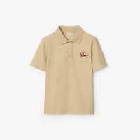 EKD Cotton Polo Shirt in Limestone beige - Women | Burberry® Official