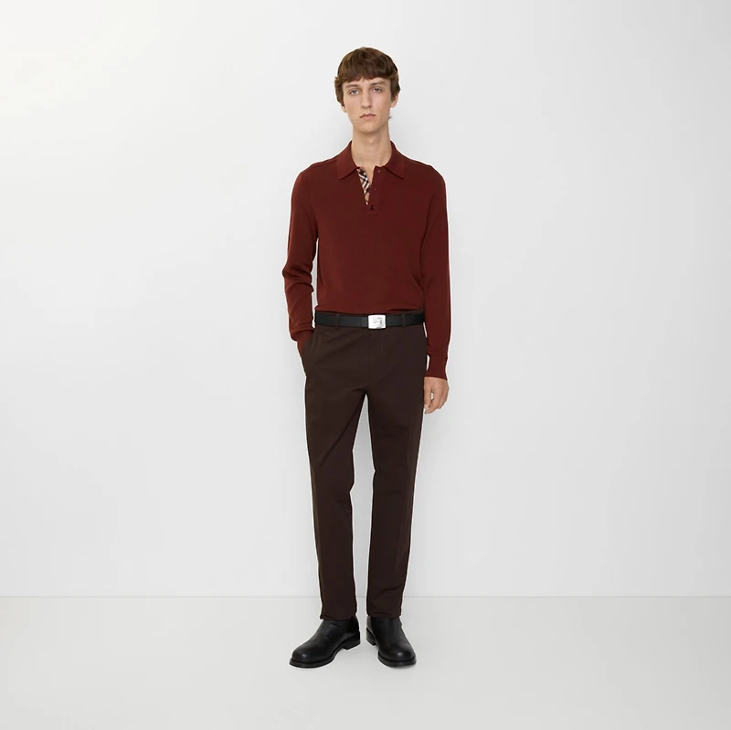 Cotton Chinos in Clove brown - Men | Burberry® Official