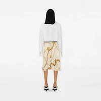 Shield Hardware Jersey Skirt in White/gold - Women | Burberry® Official