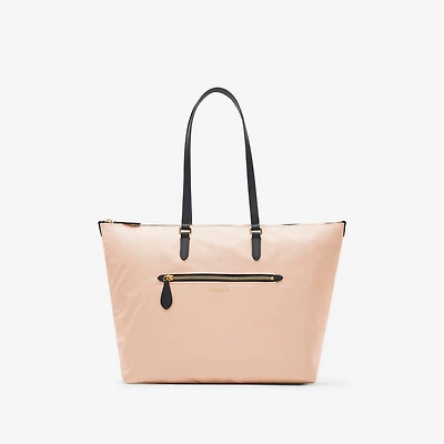 Nylon Zip Tote in Rose beige - Women | Burberry® Official